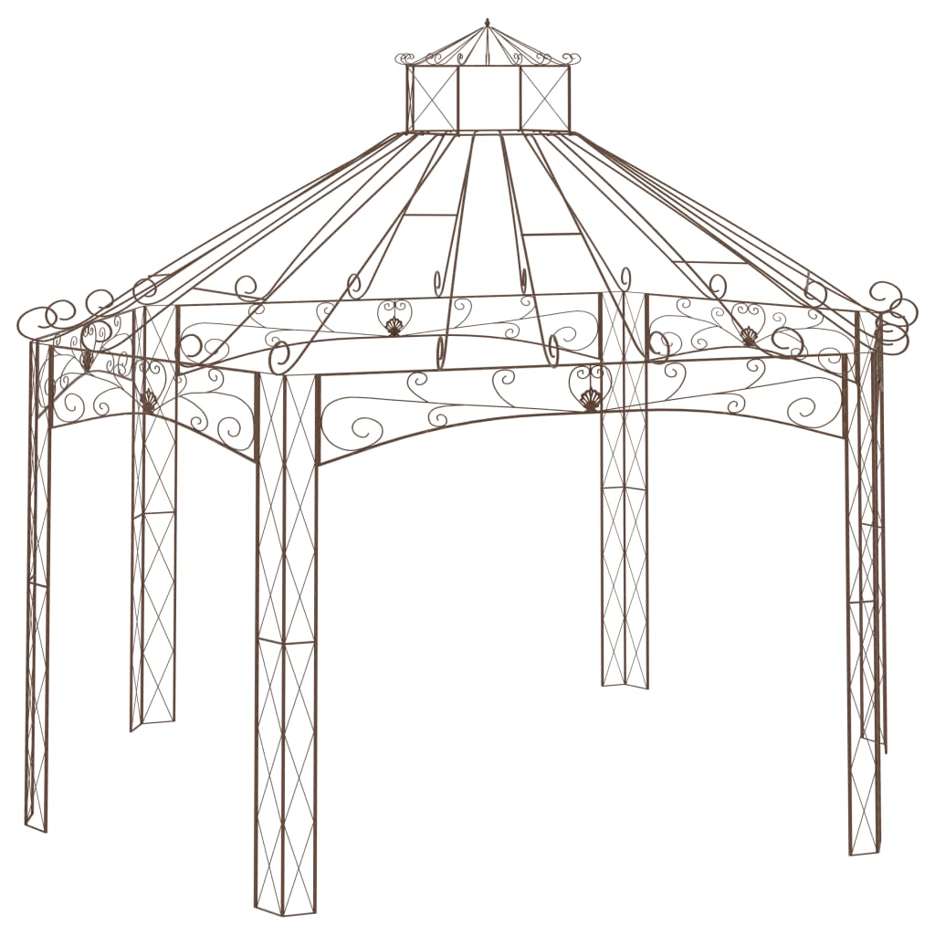 Gartenpavillon Antik-Braun 558x350x408 cm Eisen