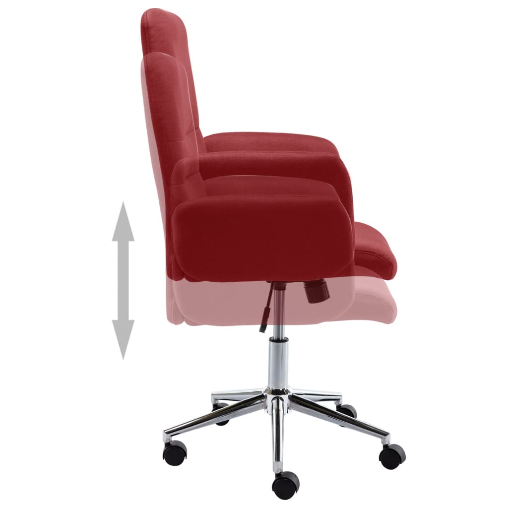 Bürostuhl Stoff Weinrot