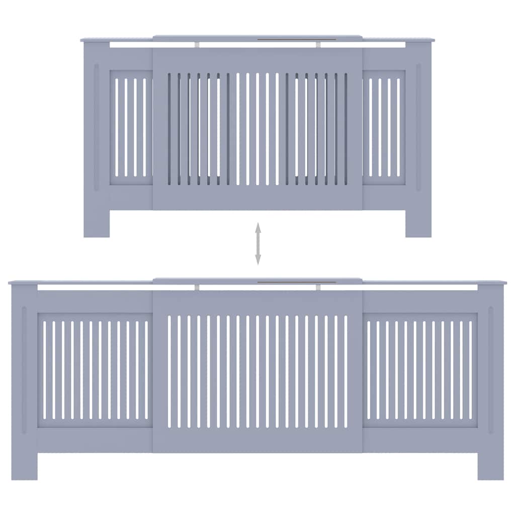 MDF Heizkörperverkleidung Grau 205 cm