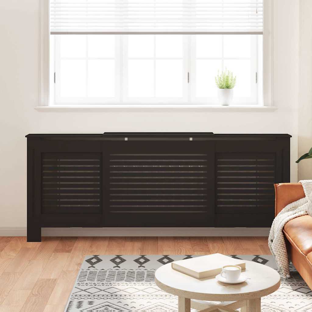 MDF Heizkörperverkleidung Schwarz 205 cm