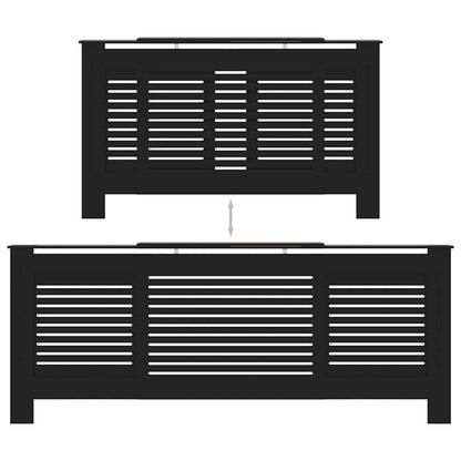 MDF Heizkörperverkleidung Schwarz 205 cm