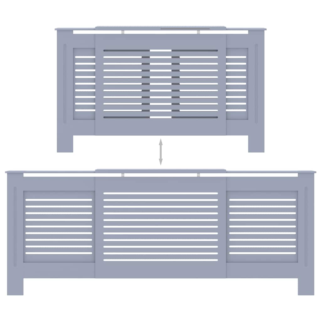 MDF Heizkörperverkleidung Grau 205 cm
