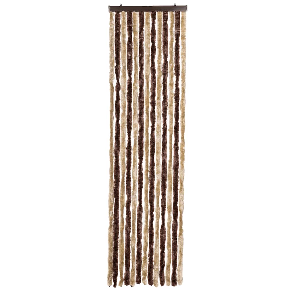 Insektenschutz-Vorhang Beige und Hellbraun 56x200 cm Chenille