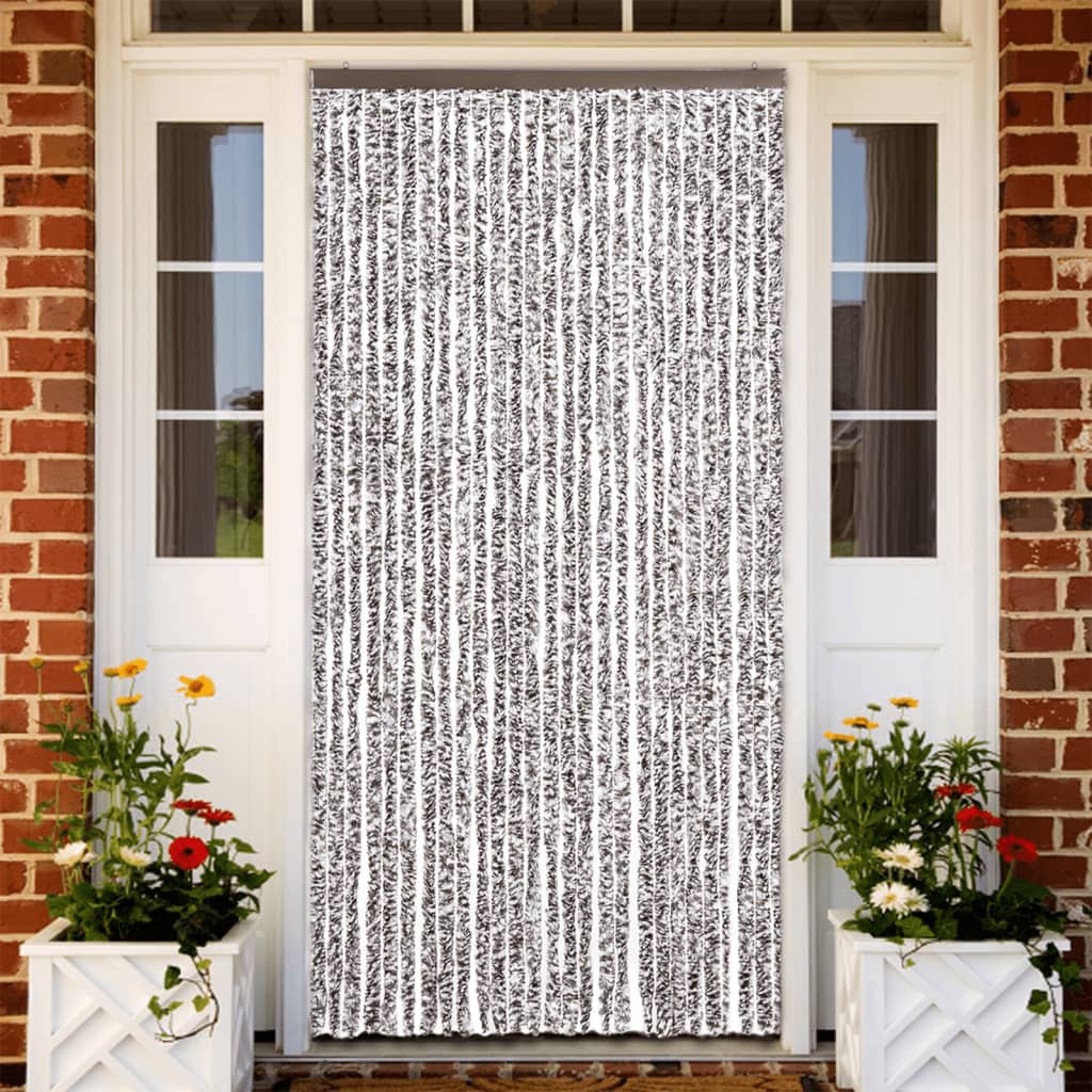 Insektenschutz-Vorhang Braun und Beige 118x220 cm Chenille