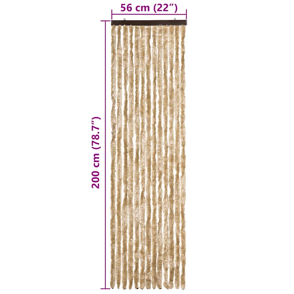 Insektenschutz-Vorhang Beige 56x200 cm Chenille