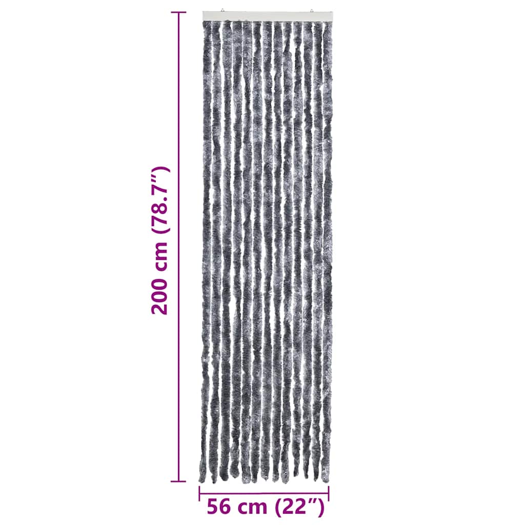 Insektenschutz-Vorhang Silbern 56x200 cm Chenille