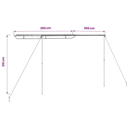 Wohnwagen-Markise 2x2x2,15 m Beige