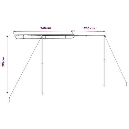 Wohnwagen-Markise 2,4x2,5x2,15 m Beige