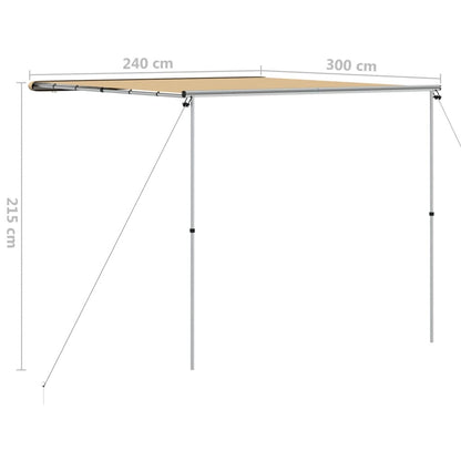 Wohnwagen-Markise 2,4x3x2,15 m Beige