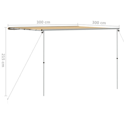Wohnwagen-Markise 3x3x2,15 m m Beige
