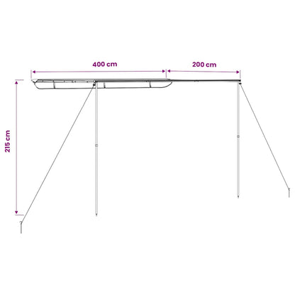 Wohnwagen-Markise 4x2x2,15 m Beige