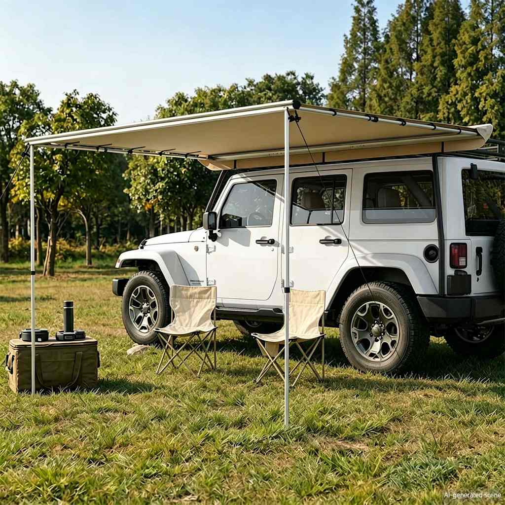 Wohnwagen-Markise 4x2x2,15 m Beige