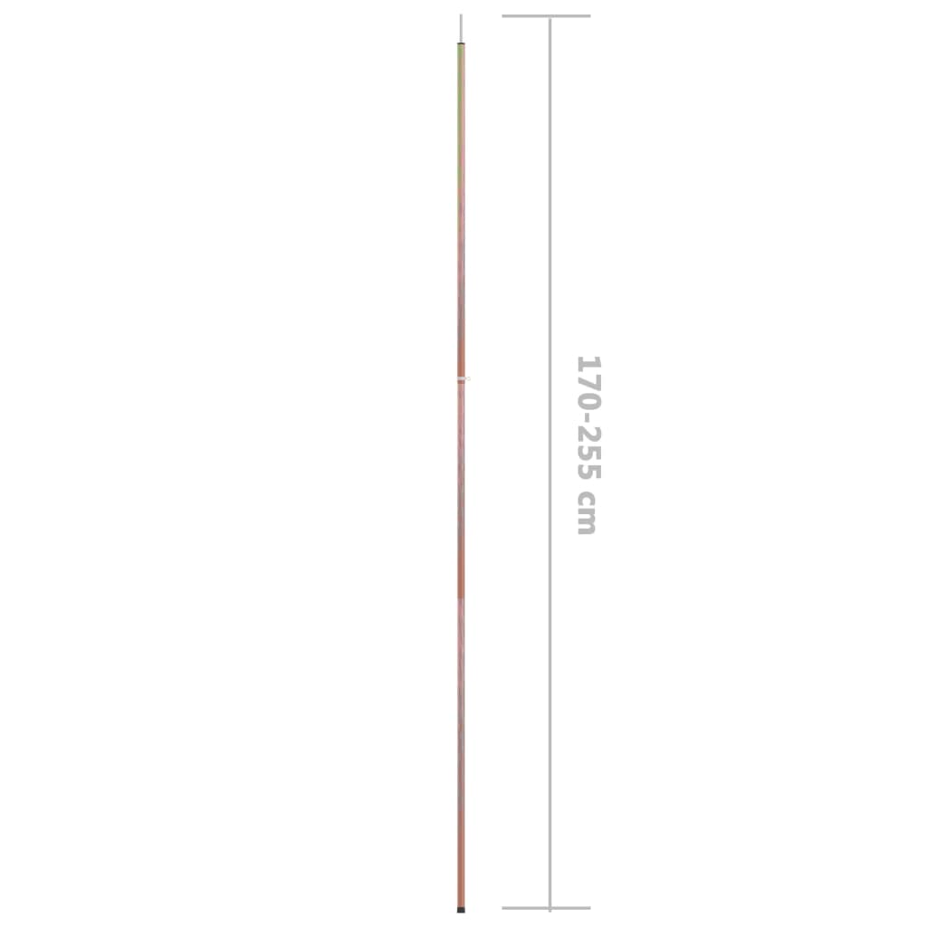 Telescopic tent pole with 170-255 cm length Galvanized steel