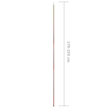 Teleskop-Zeltstangen 170-255 cm 2 Stk. Verzinkter Stahl