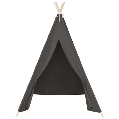 Kinder Tipi-Zelt mit Tasche Pfirsichhaut Grau 120x120x150 cm