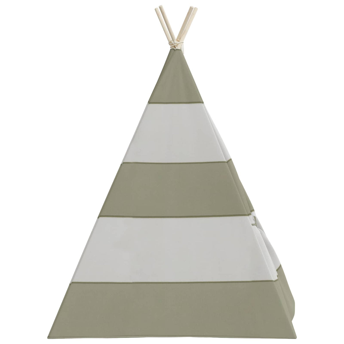 Kindertent Grau und Weiß 120 x 120 x 150 cm Massivholz Kiefer