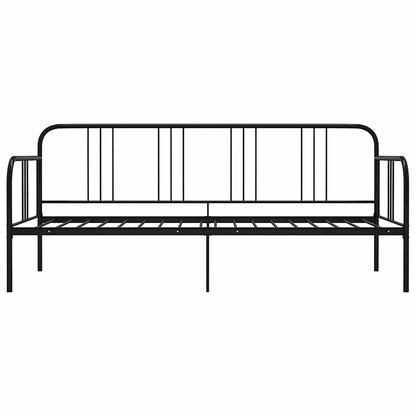 Schlafsofa Bettgestell Schwarz Metall 90x200 cm