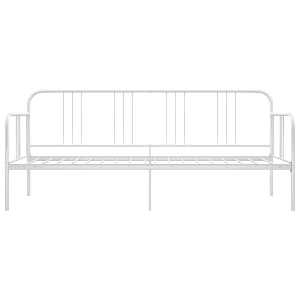 Schlafsofa Bettgestell Weiß Metall 90x200 cm