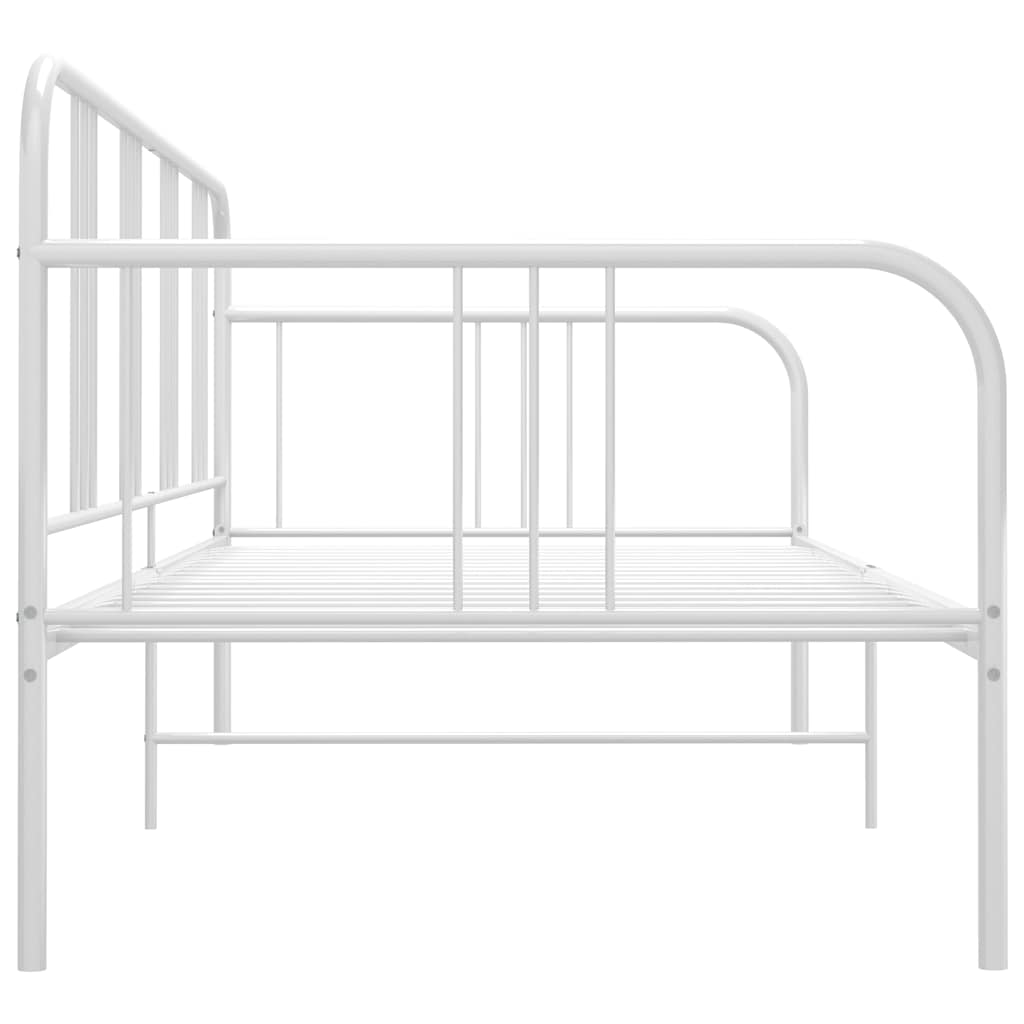 Schlafsofa Bettgestell Weiß Metall 90x200 cm