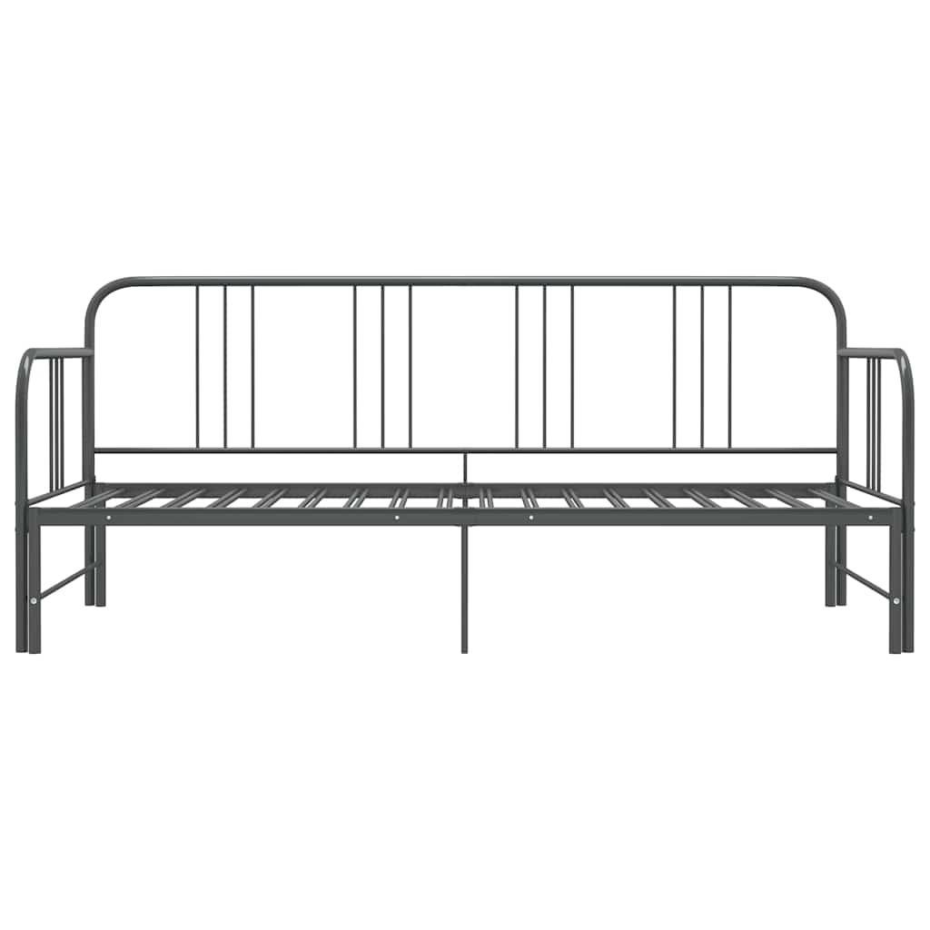 Ausziehsofa Bettgestell Grau Metall 90x200 cm