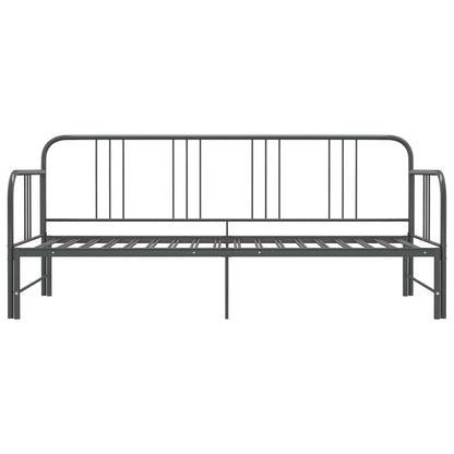 Ausziehsofa Bettgestell Grau Metall 90x200 cm
