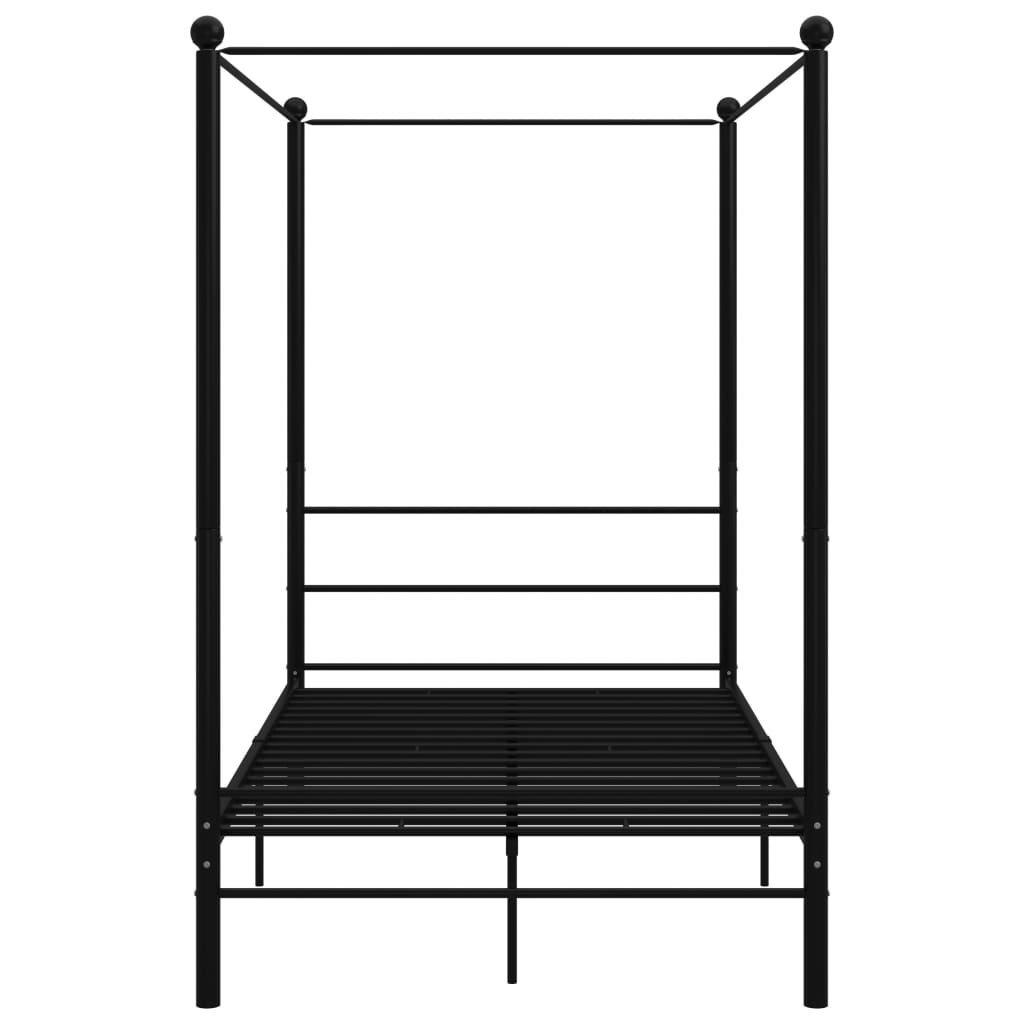 Himmelbett Schwarz Metall 120x200 cm