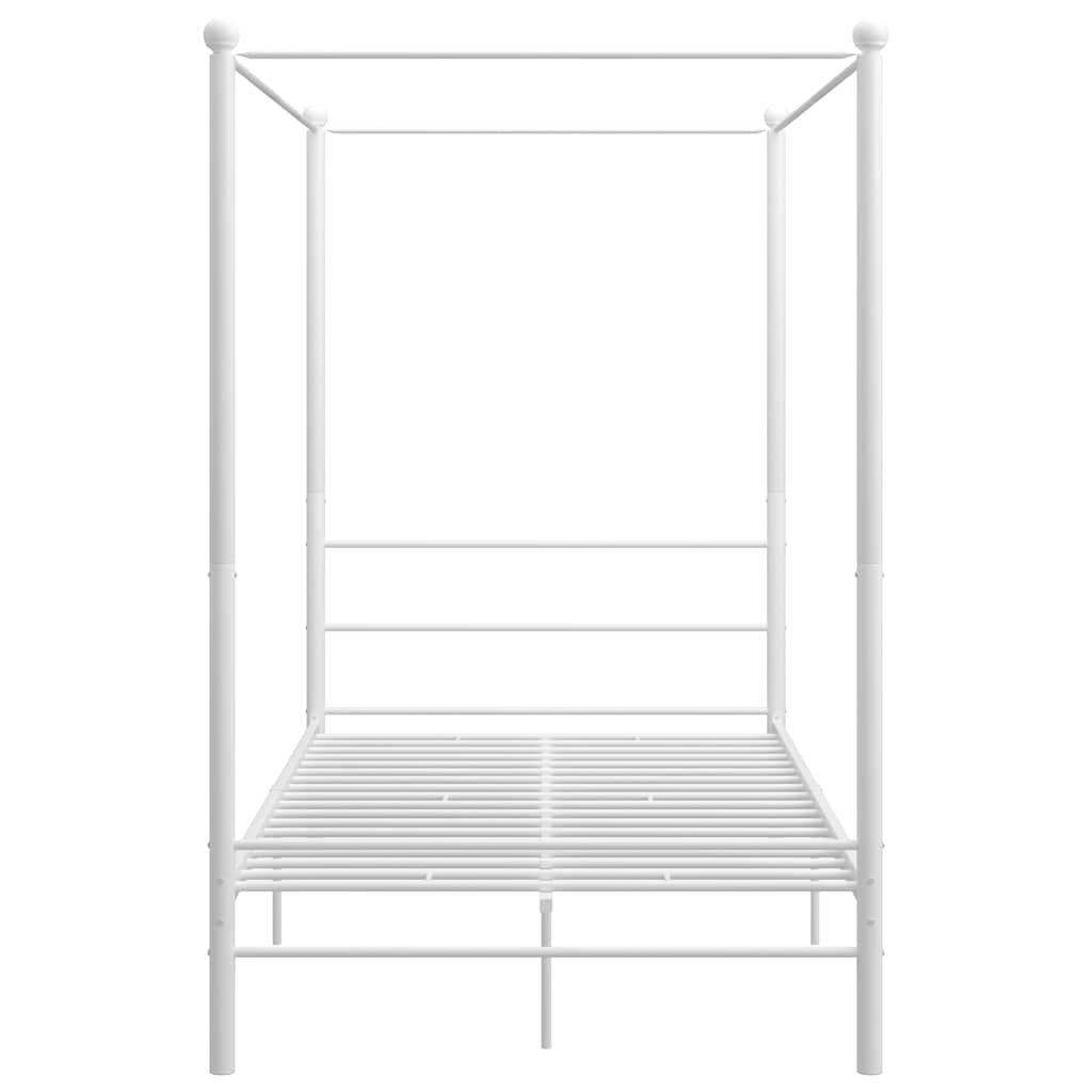 Himmelbett Weiß Metall 120x200 cm