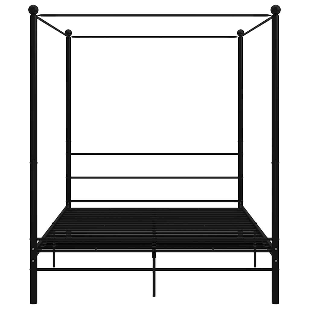 Himmelbett Schwarz Metall 160x200 cm