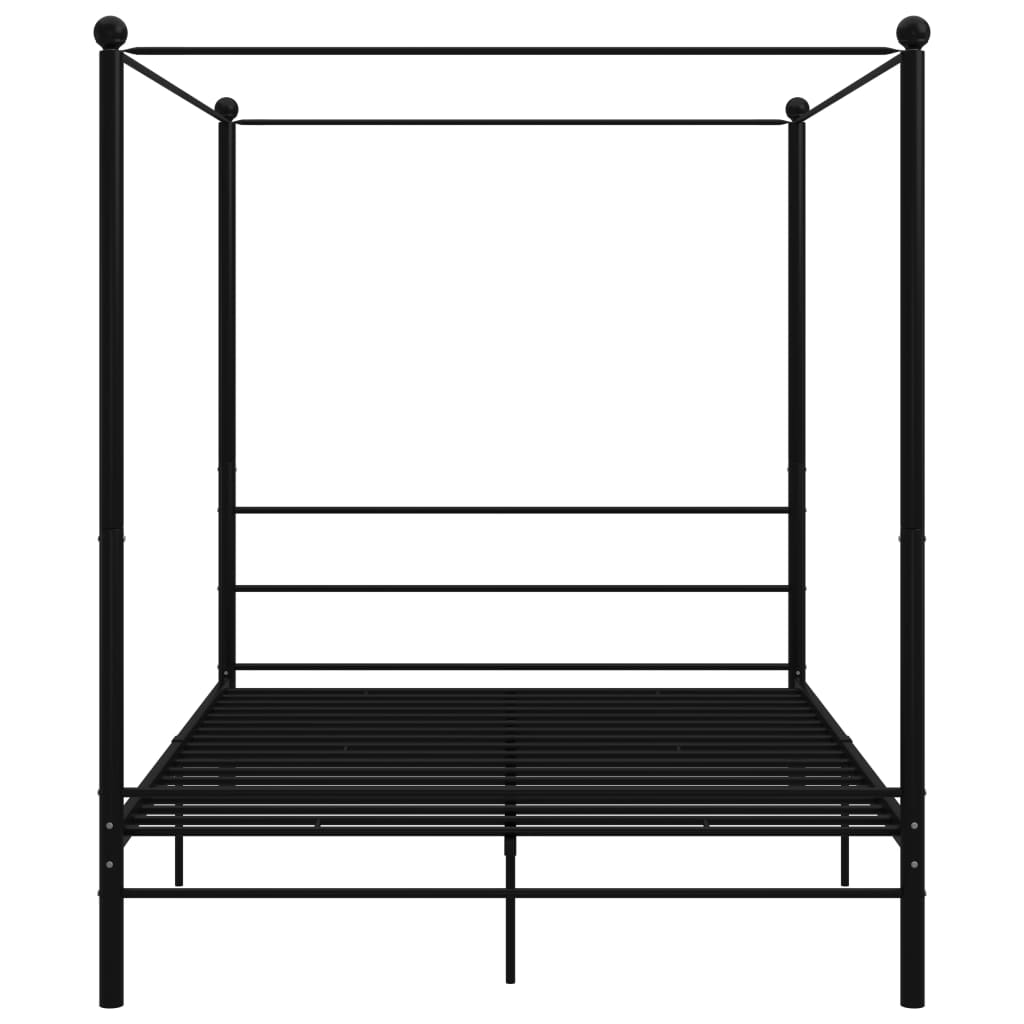 Himmelbett Schwarz Metall 160x200 cm