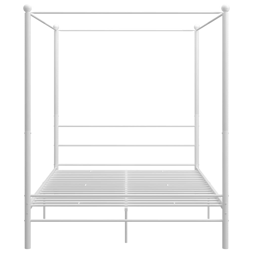 Himmelbett Weiß Metall 160x200 cm