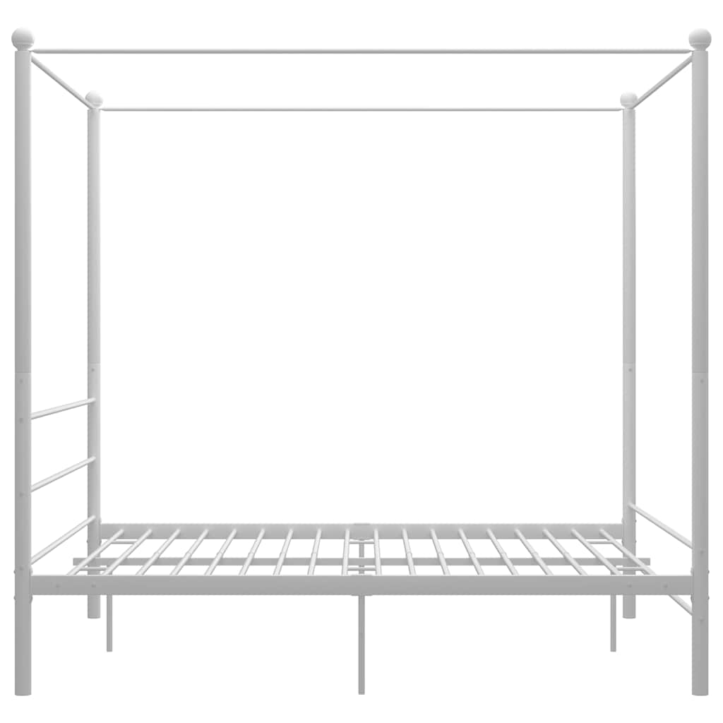 Himmelbett Weiß Metall 160x200 cm