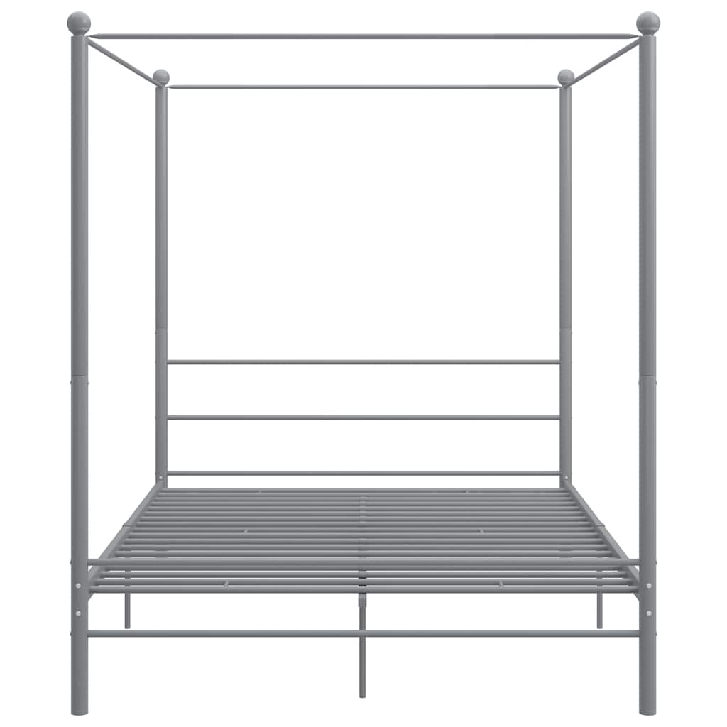 Himmelbett Grau Metall 160x200 cm