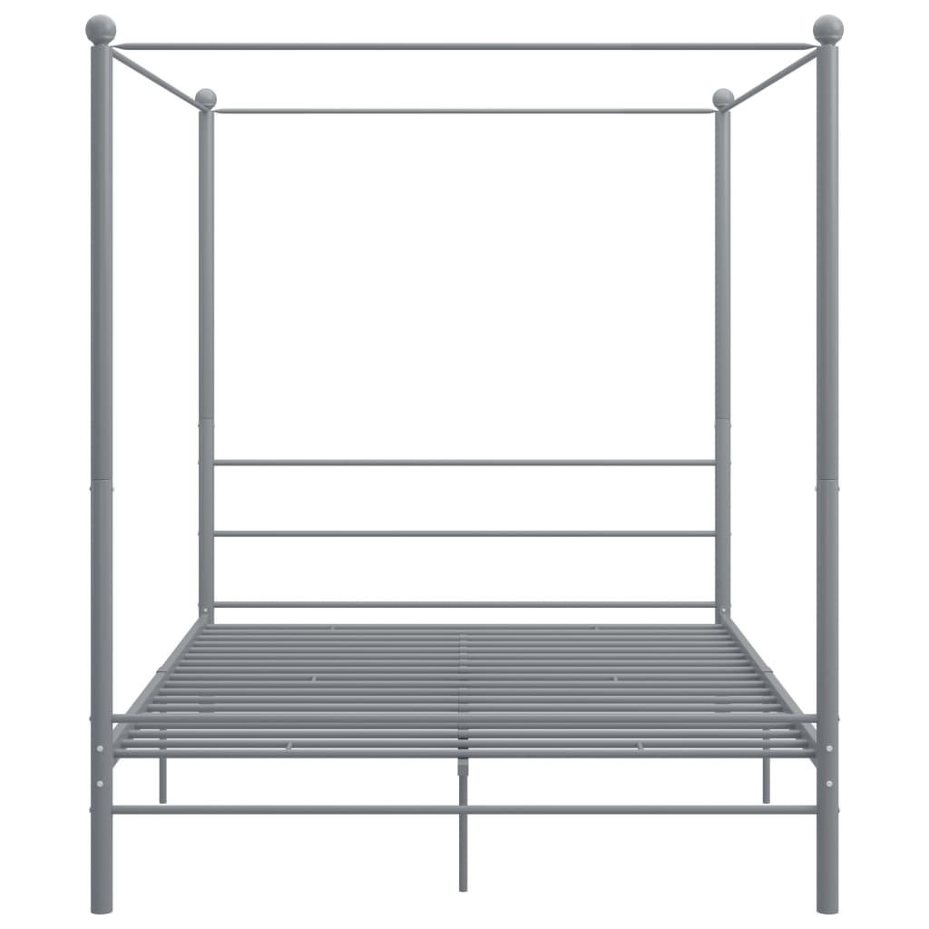 Himmelbett Grau Metall 160x200 cm