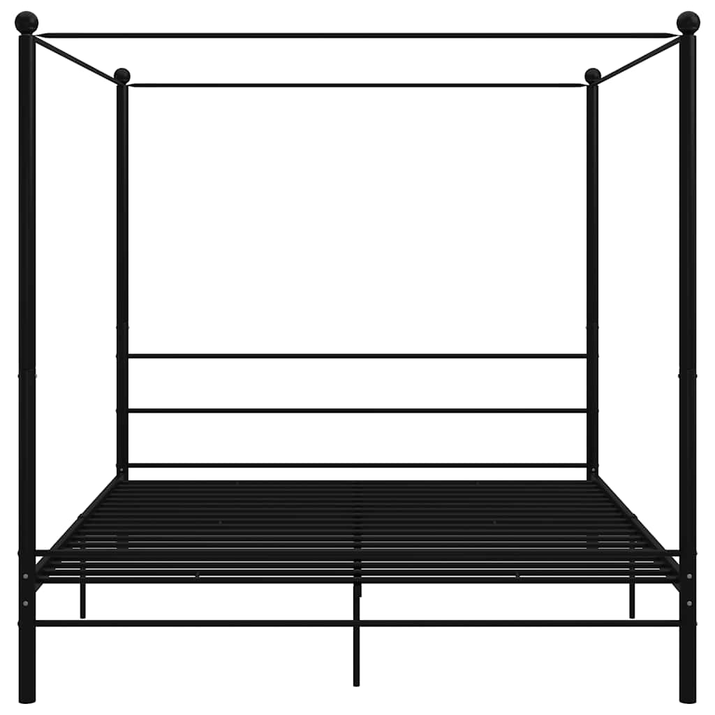 Himmelbett Schwarz Metall 180x200 cm