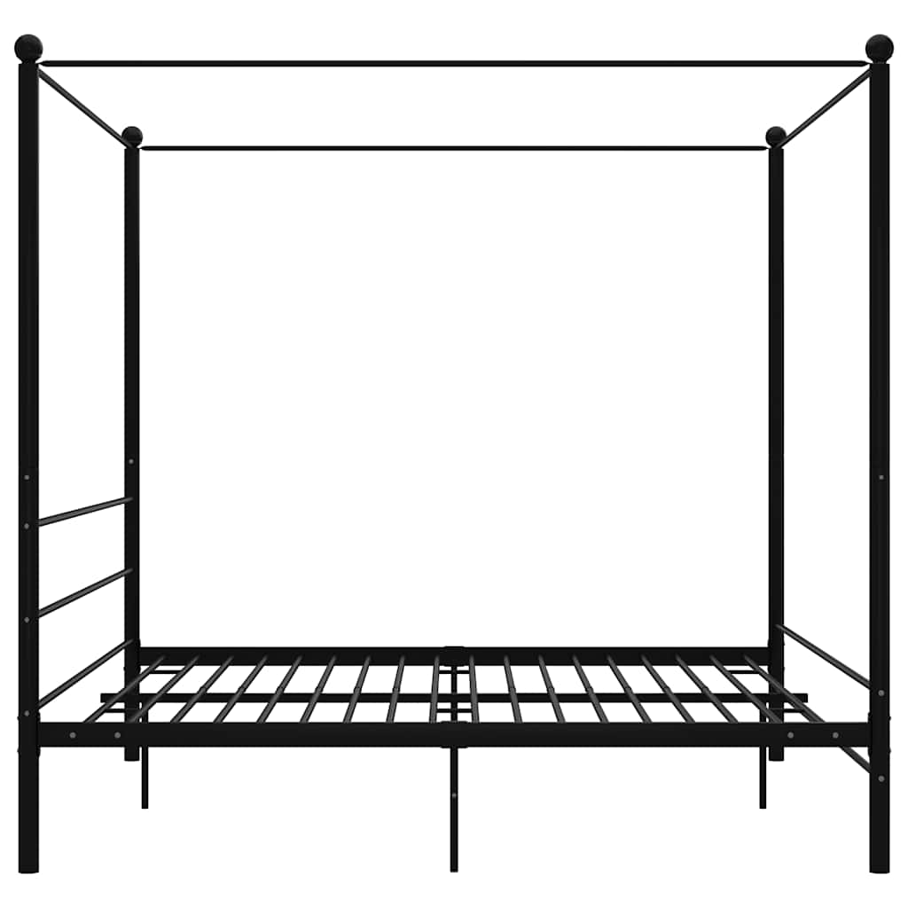 Himmelbett Schwarz Metall 180x200 cm