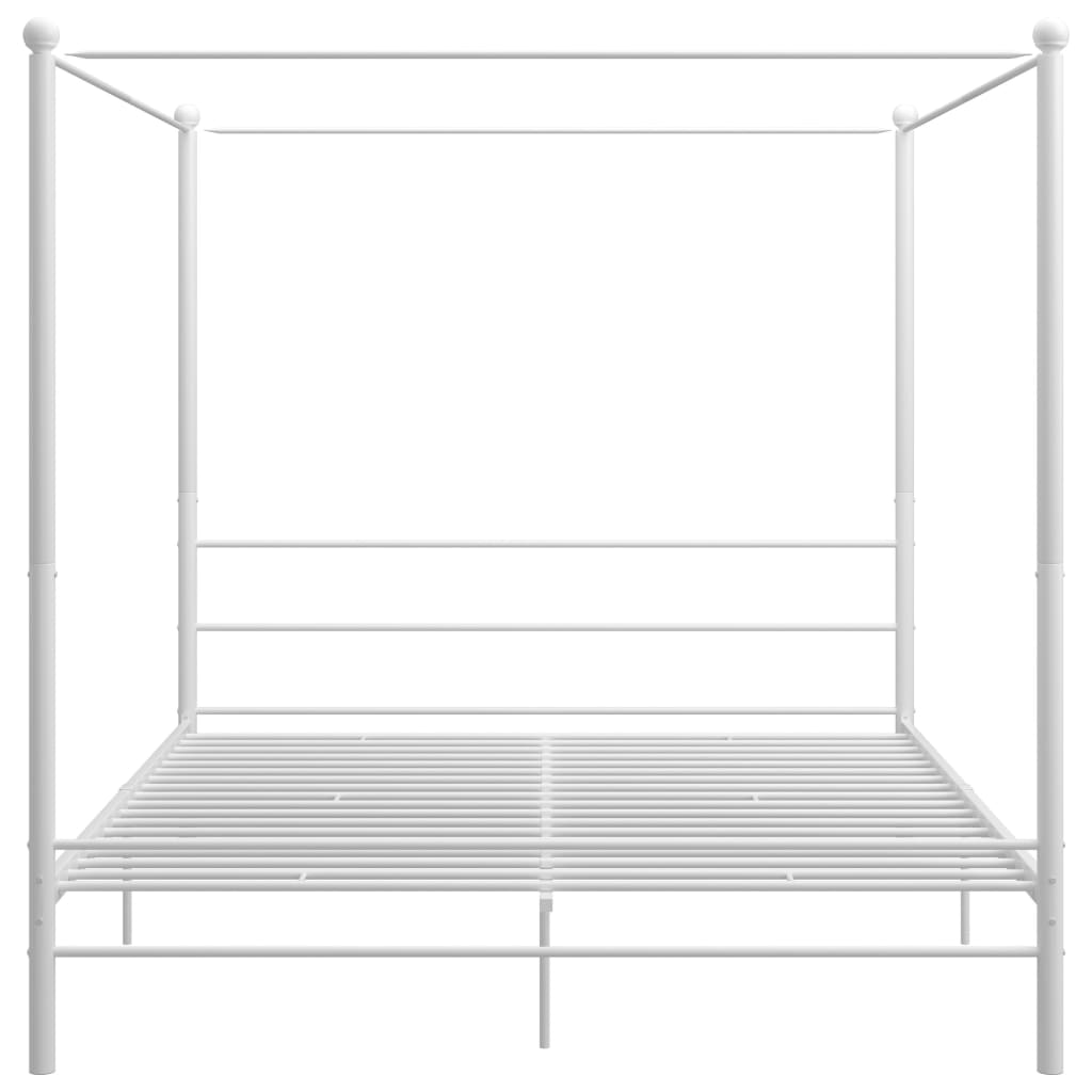 Himmelbett Weiß Metall 200x200 cm
