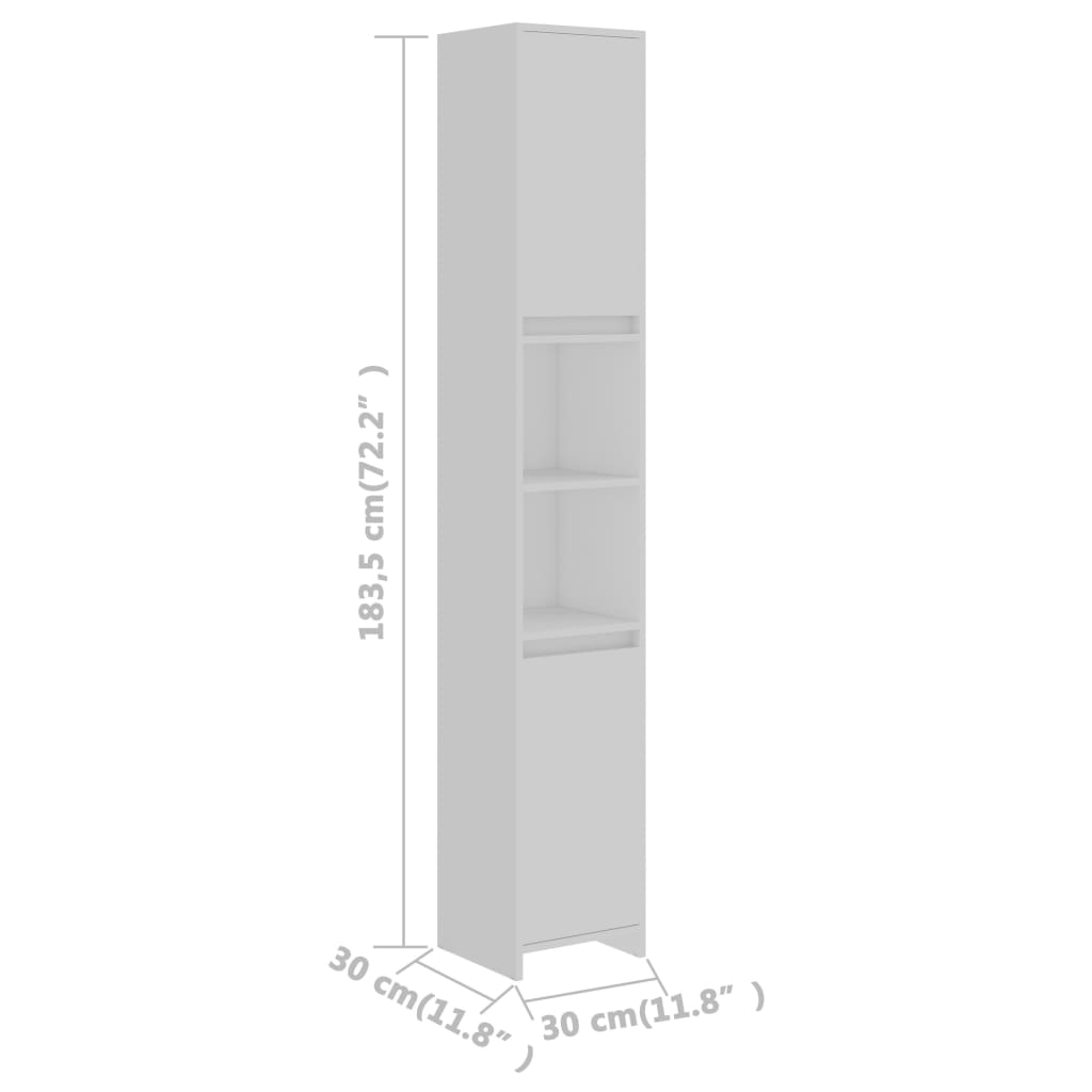 4-tlg. Badmöbel-Set Weiß Holzwerkstoff