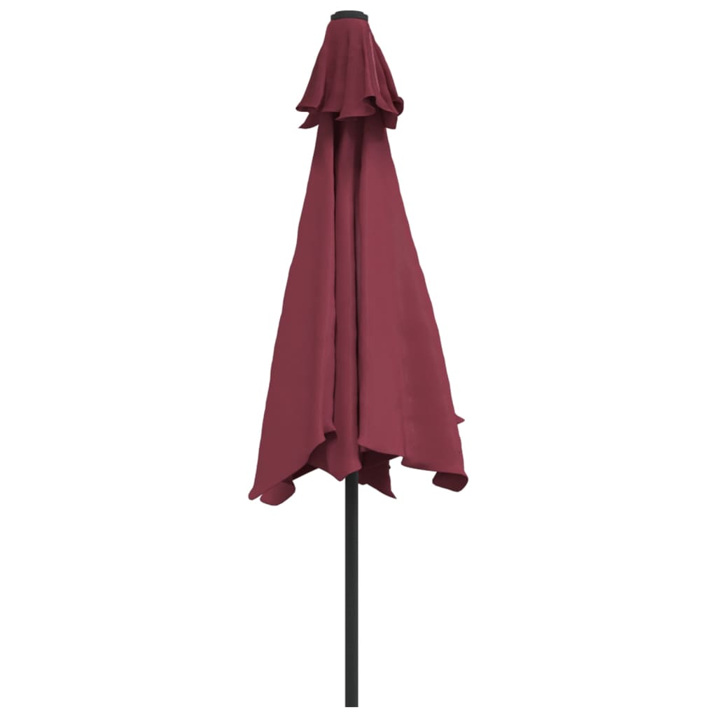 Sonnenschirm mit Metall-Mast 300 cm Bordeauxrot