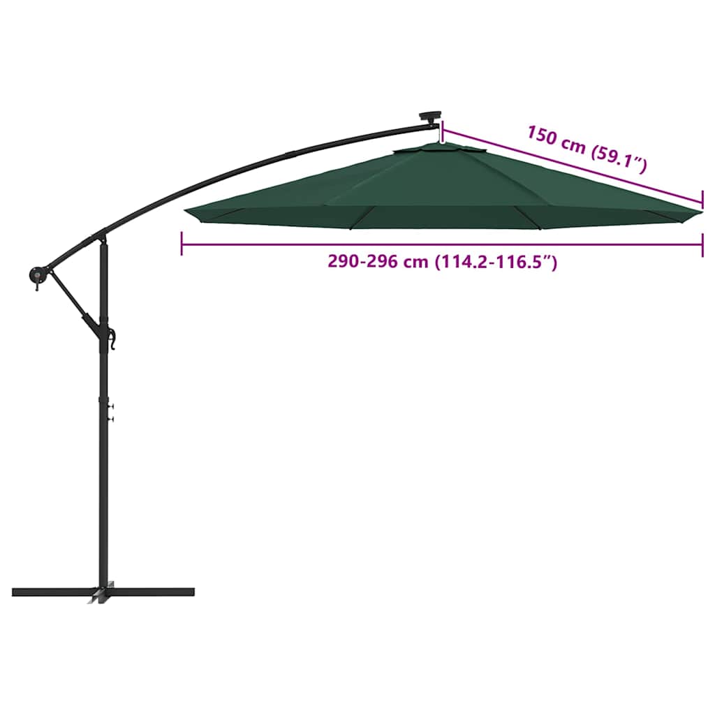 Ersatzbezug für Sonnenschirm Grün 300 cm