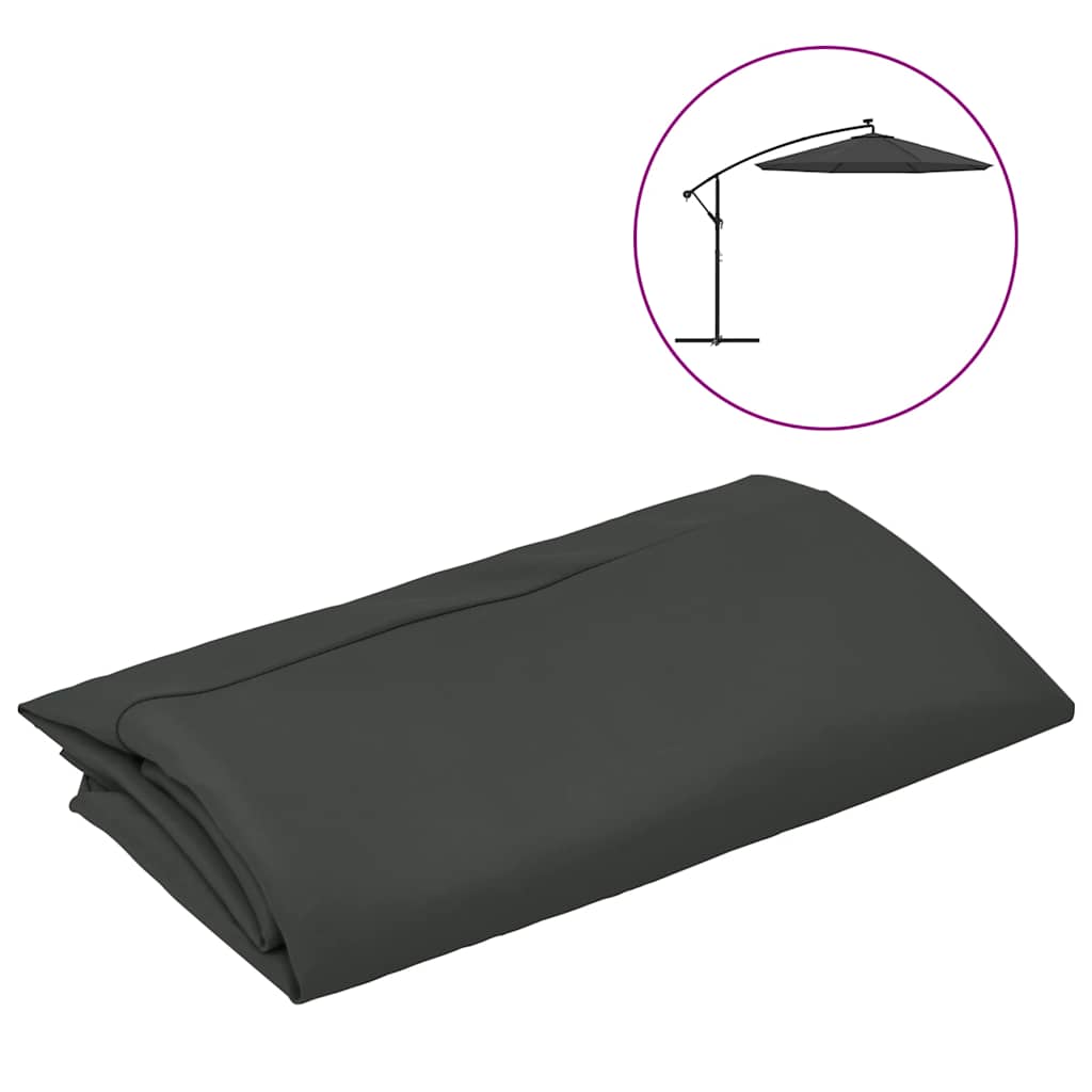 Ersatzbezug für Sonnenschirm Anthrazit 300 cm
