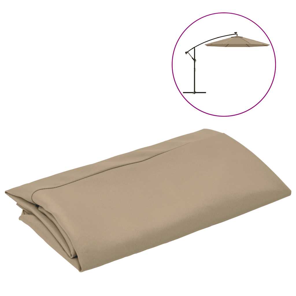 Ersatzbezug für Sonnenschirm Taupe 300 cm
