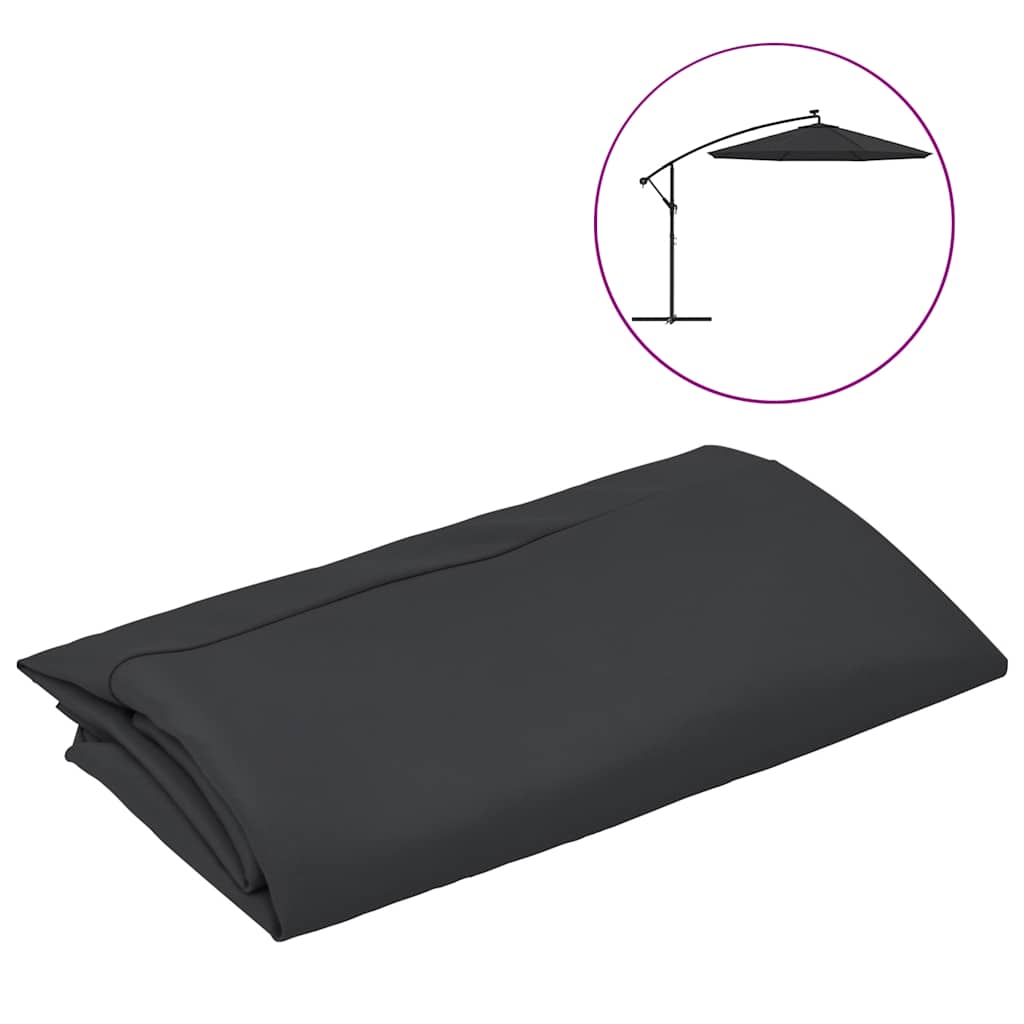 Ersatzbezug für Sonnenschirm Schwarz 300 cm