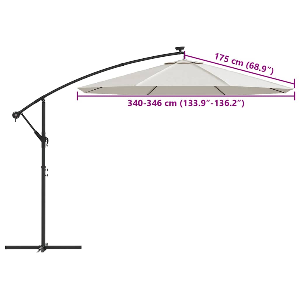 Ersatzbezug für Sonnenschirm Sandweiß 350 cm