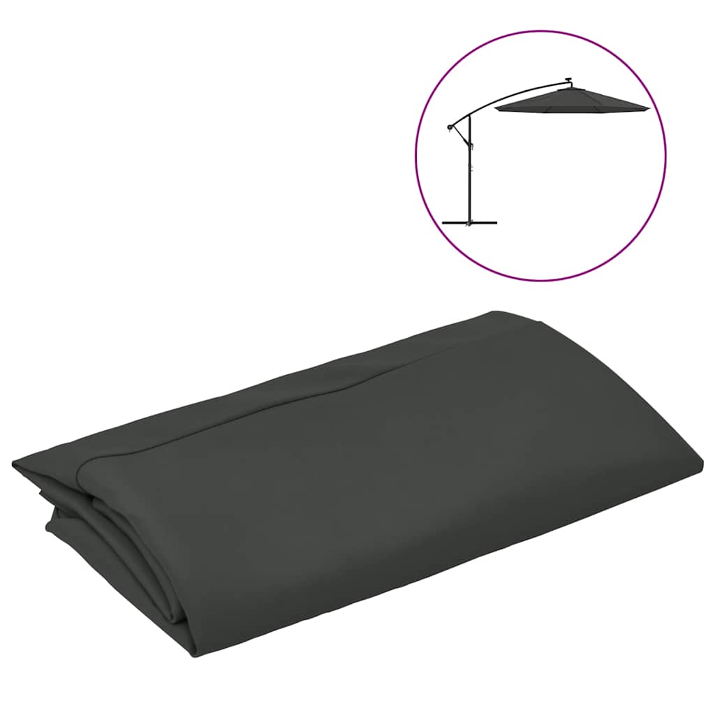 Ersatzbezug für Sonnenschirm Anthrazit 350 cm