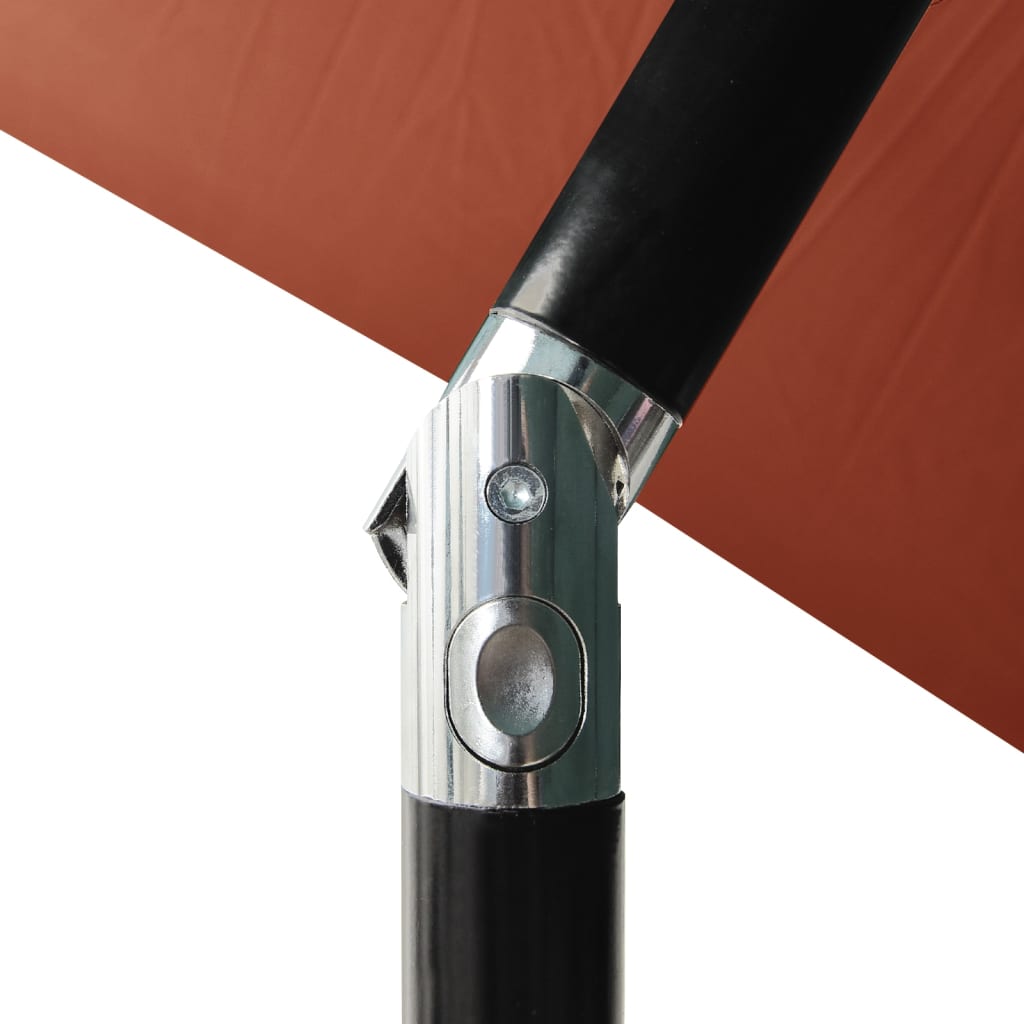 Sonnenschirm mit Aluminium-Mast 3-lagig Terrakottarot 2 m