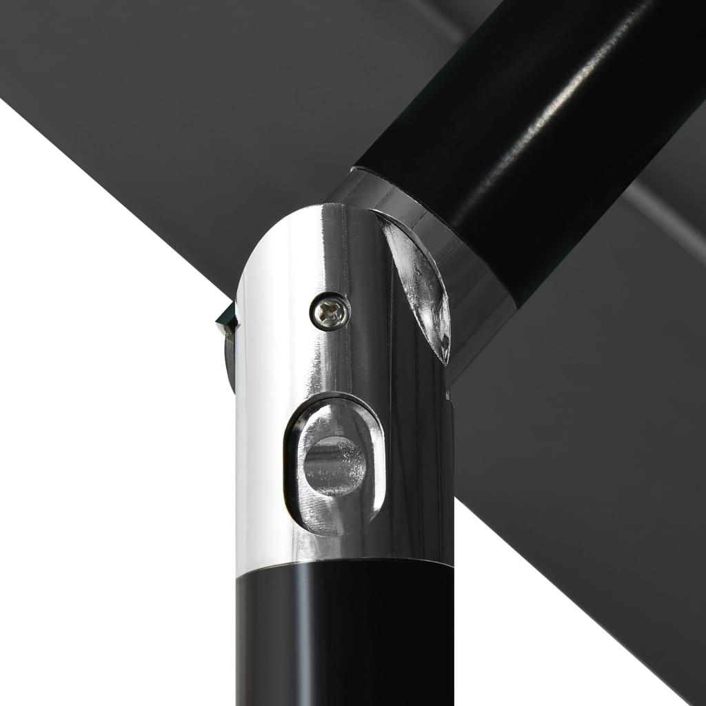 Sonnenschirm mit Aluminium-Mast 3-lagig Anthrazit 3,5 m