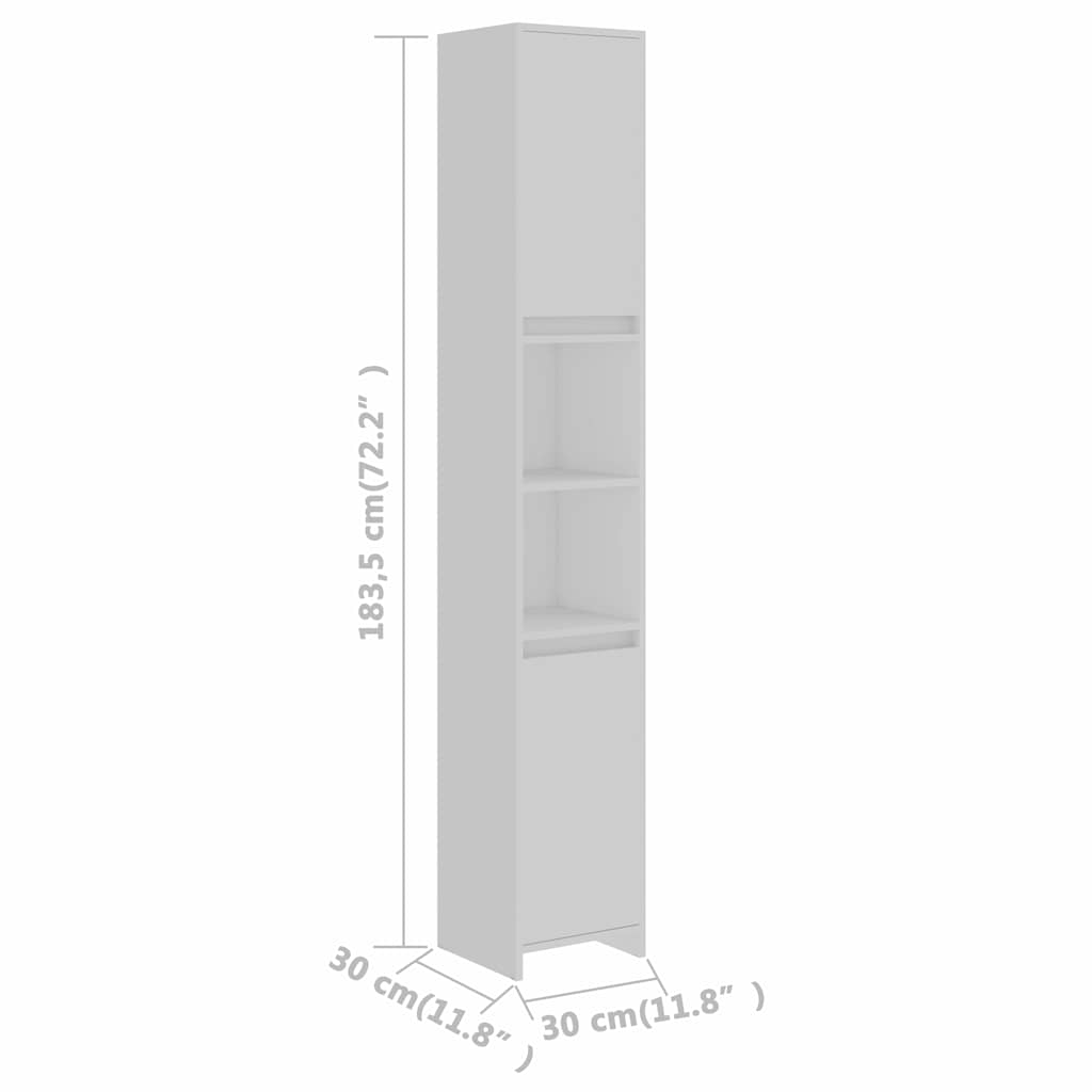 3-tlg. Badmöbel-Set Weiß Holzwerkstoff