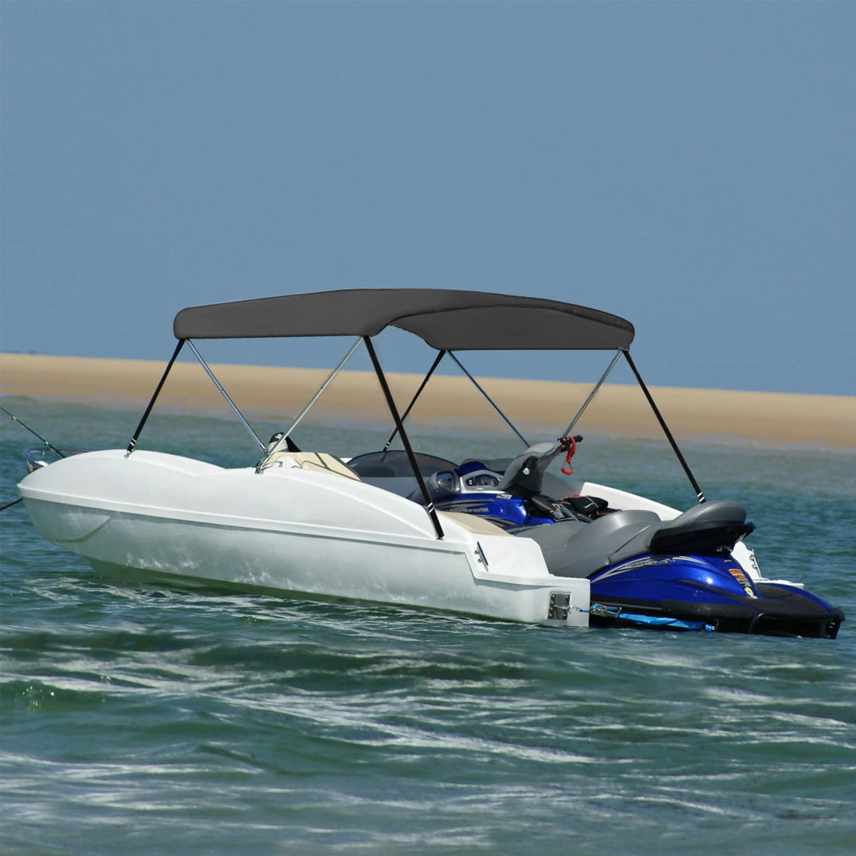2-Bow Bimini Top Anthrazit 180x150x110 cm