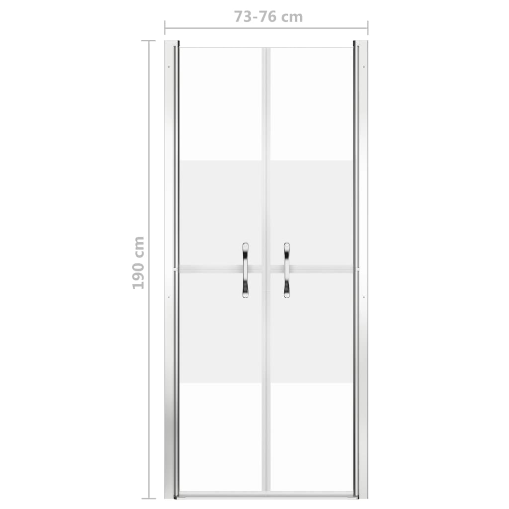 Duschtür Halbmatt ESG 76x190 cm