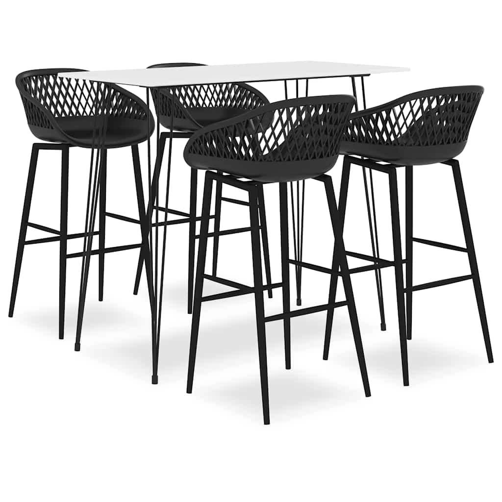 5-tlg. Bar-Set Weiß und Schwarz